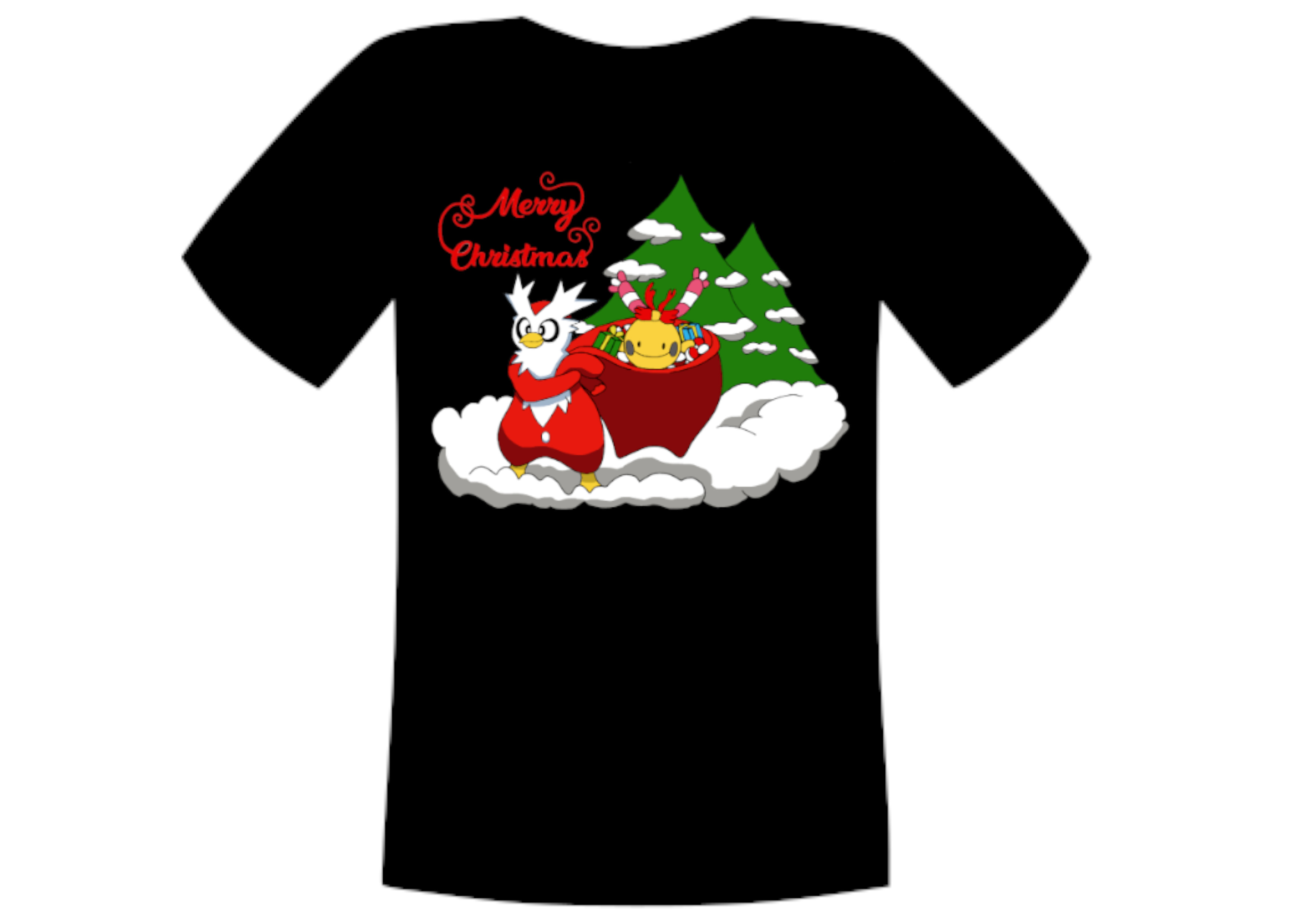 Koszulka świąteczna pokemon DELIBIRD  CHIGLING